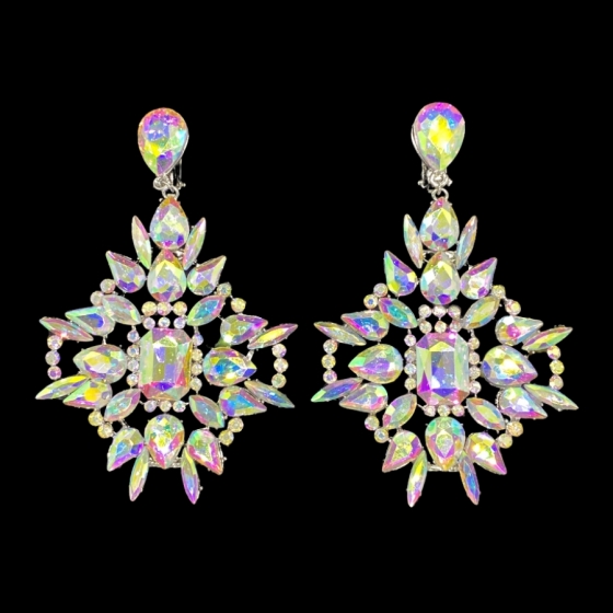 Aurora Borealis Crystal Diamante Earrings E09