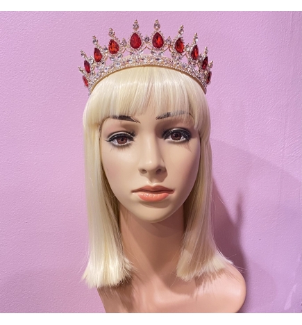 Rhinestone on Gold Diana Tiara