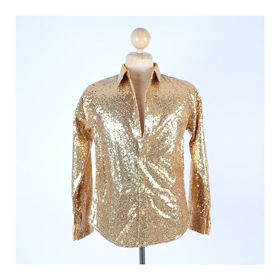 Hire-Gold Sequin Shirt