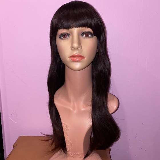 Madelyn Dark Brown Long Synthetic Wig