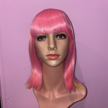 China Pastel Rainbow Short Synthetic Bob Wig