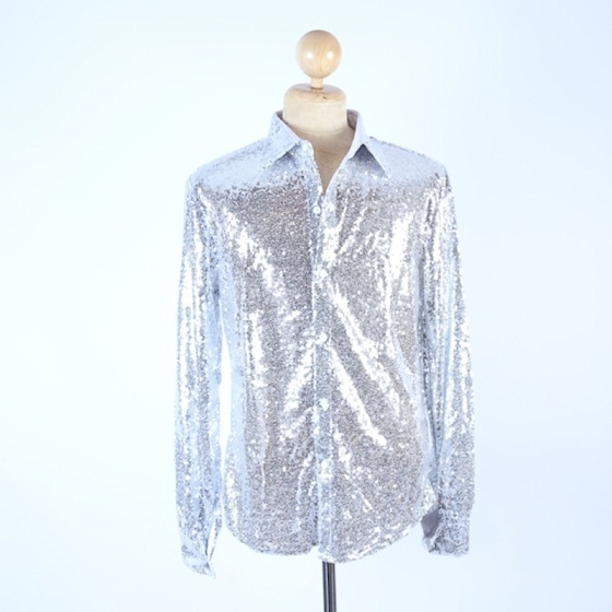 Hire-Silver Sequin Shirt