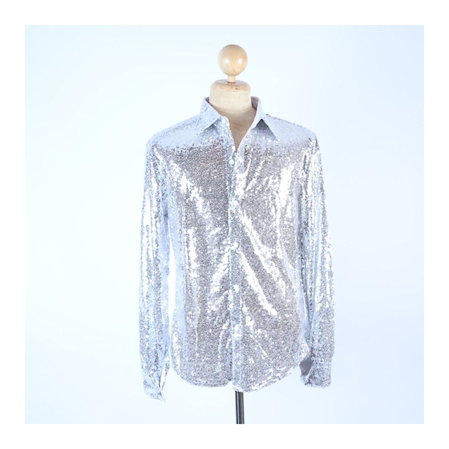 Hire-Silver Sequin Shirt