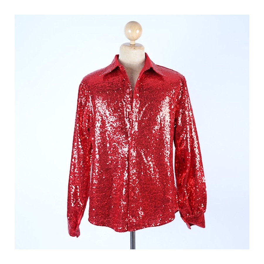 Hire-Red Sequin Shirt