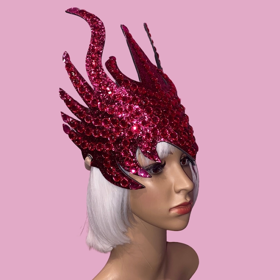 Hot Pink Medusa Stoned Headpiece