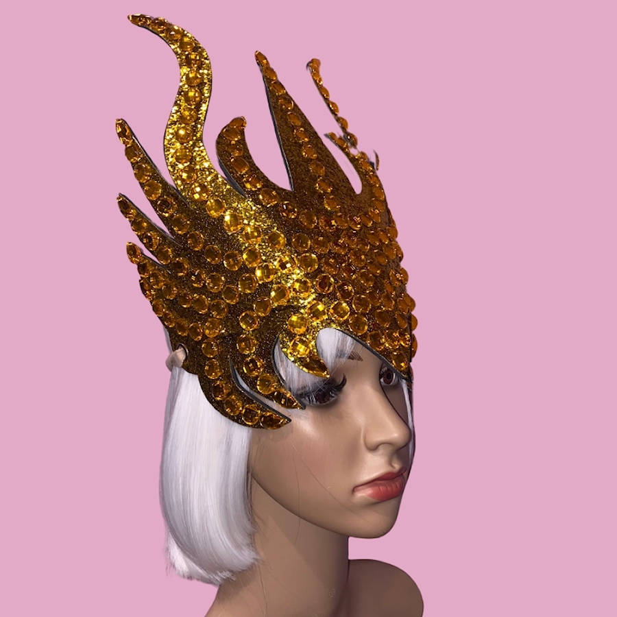 Gold Medusa Stoned Headpiece