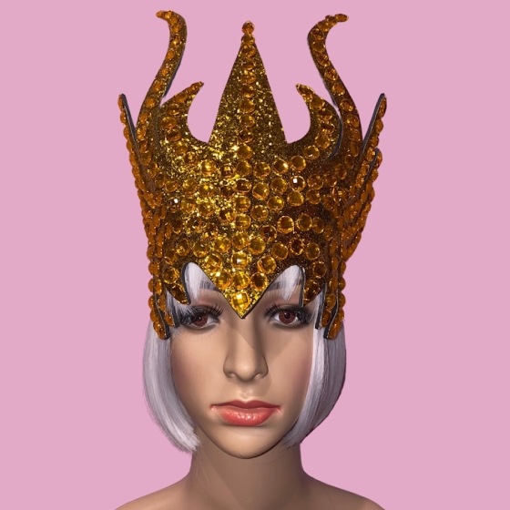 Gold Medusa Stoned Headpiece