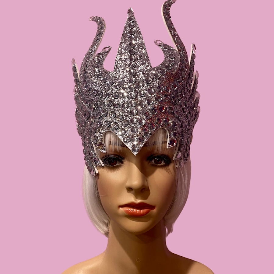Silver Medusa Stoned Headpiece