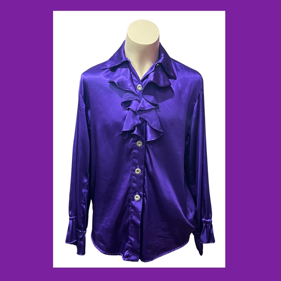 Hire-Purple Ruffle Shirt