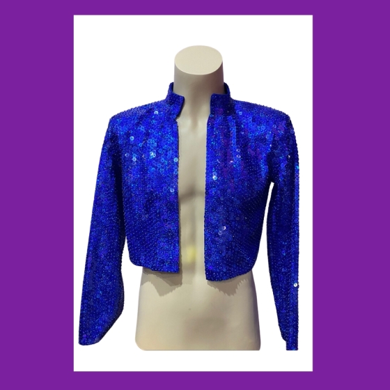 Hire-Royal Blue Sequin Jacket