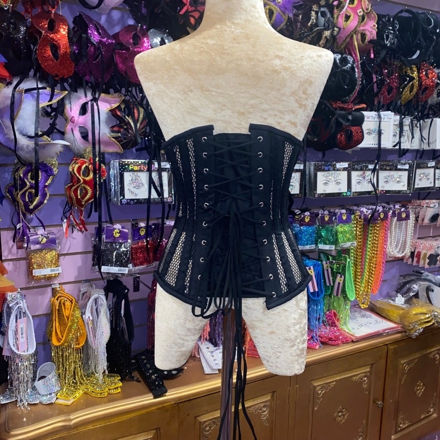 Black Mesh Underbust Corset