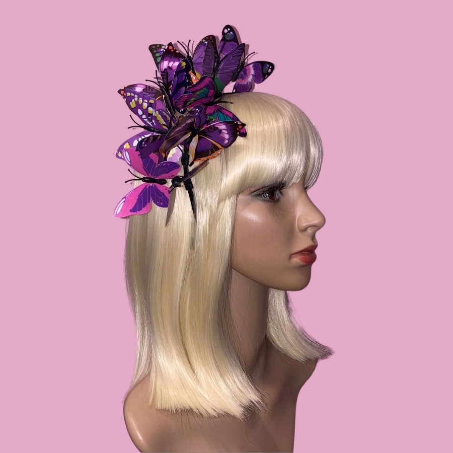 Purple Butterfly Headband