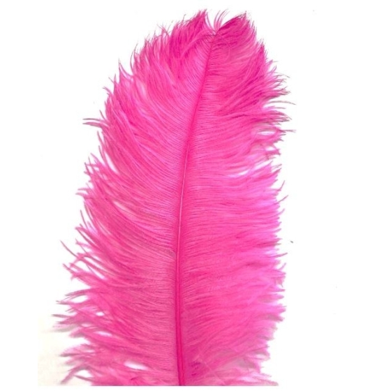 Hot Pink Ostrich Feather Plume 50-55 cm