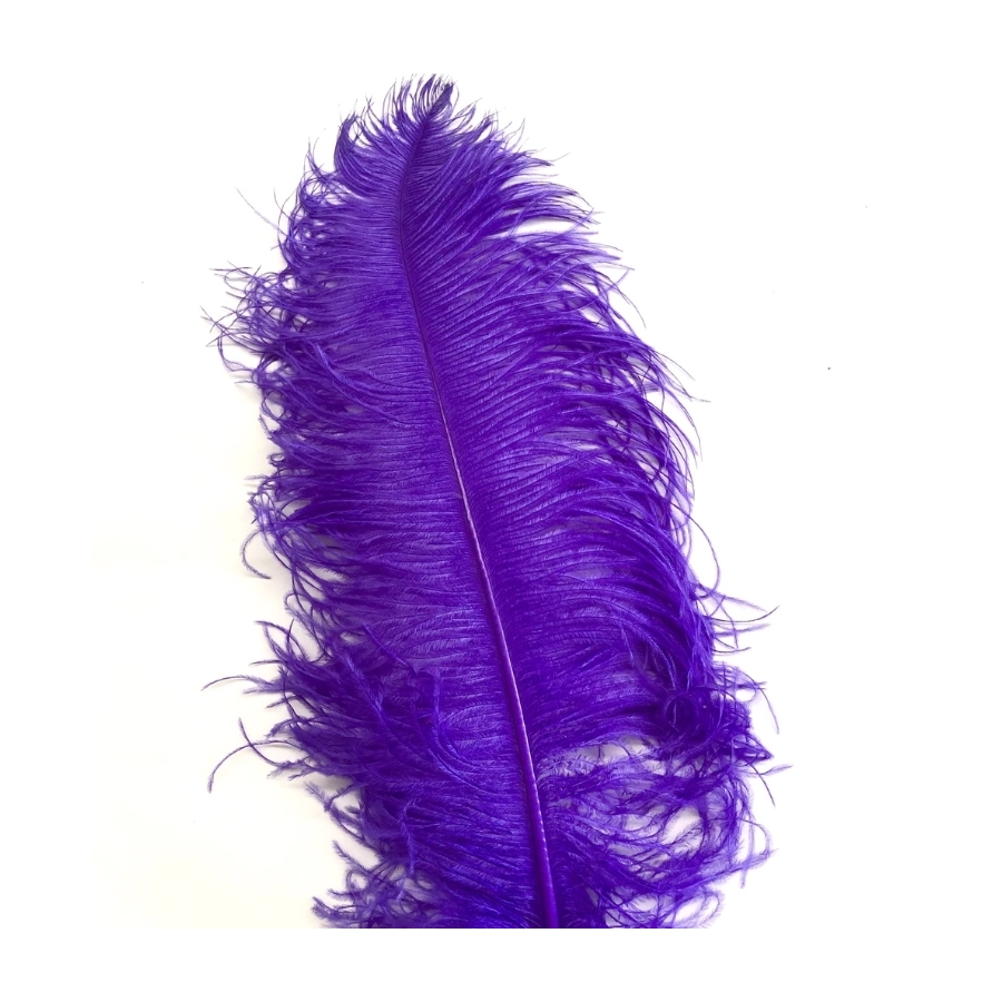 Dark Purple Ostrich Feather Plume 50-55 cm