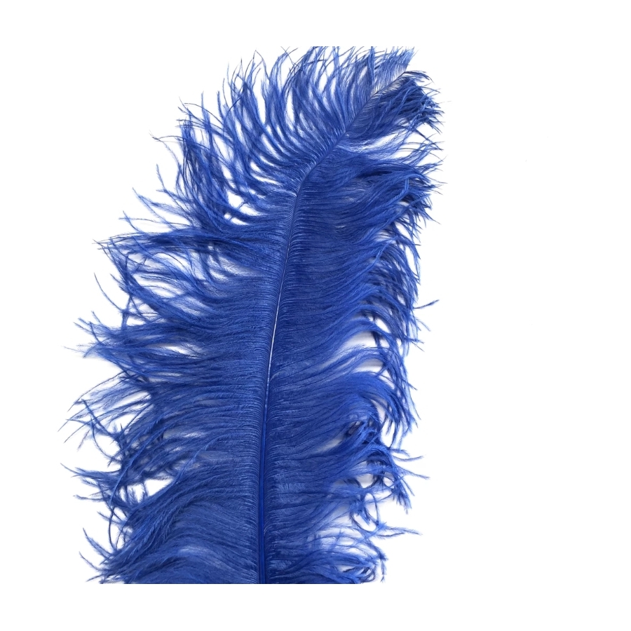 Royal Blue Ostrich Feather Plume 50-55 cm