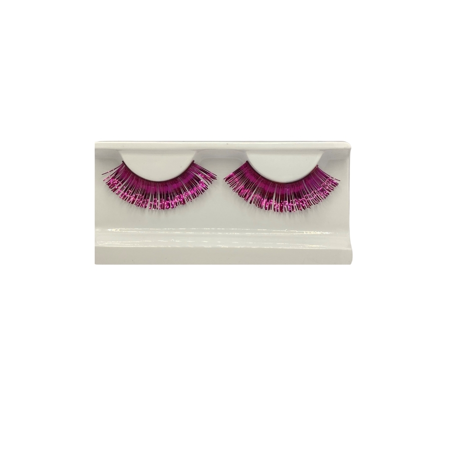 Hot Pink Tinsel Eyelashes