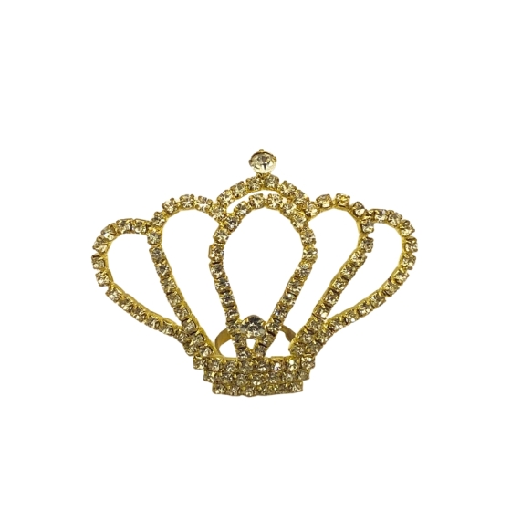 Gold Diamante Crown Ring