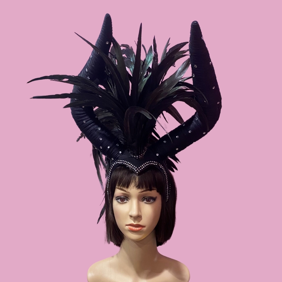 Feathered Horns Headpiece