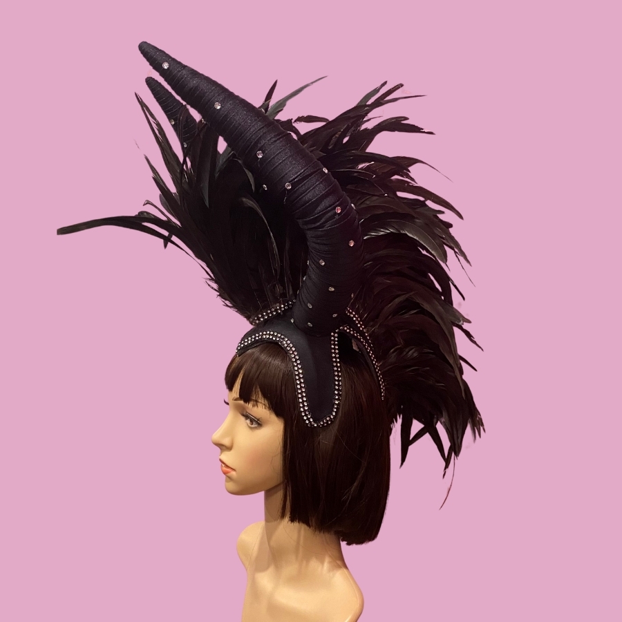 Feathered Horns Headpiece