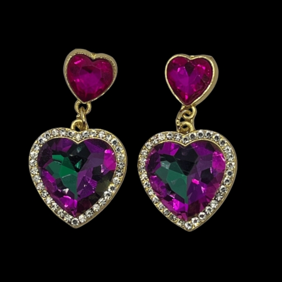 Heart Drop Pierced Earring