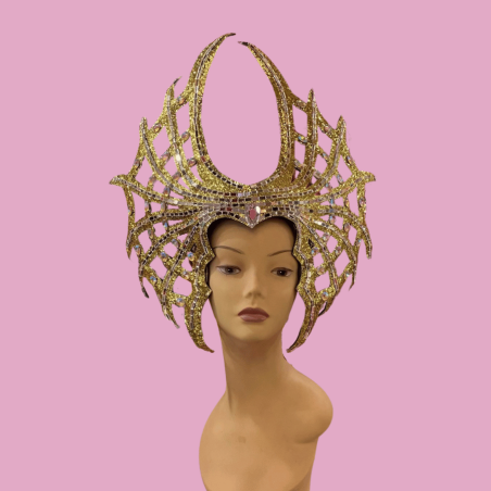 Gold Glitter Enchanted Web Headpiece