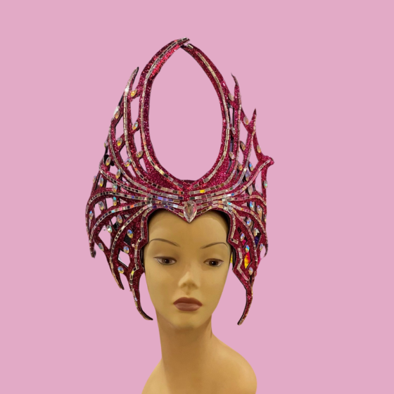 Hot Pink Glitter Enchanted Web Headpiece