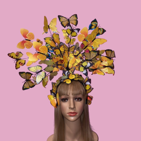 Yellow Deluxe Butterfly Headpiece