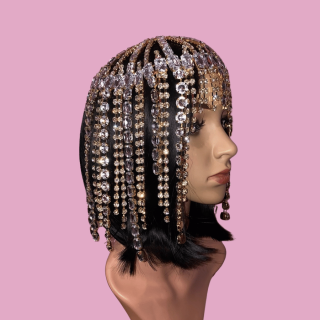 Gold Rhinestone Goddess Headpiece