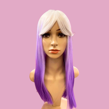 Clara White-Purple Ombre Long Synthetic Wig