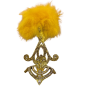 Gold-Yellow Mini Showgirl Feathered Headpiece