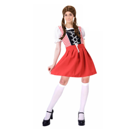 Red Checkered Beer Girl Oktoberfest Costume