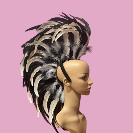 Black-White Feathered Mohawk