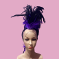Black-Purple Feathered Mohawk Black-Purple Feathered Mohawk