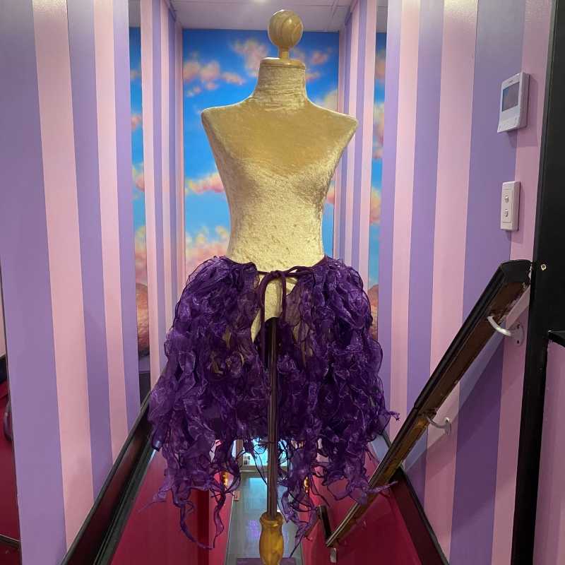 Dark Purple Organza Bustle Seaweed Skirt Dark Purple Organza Bustle Seaweed Skirt