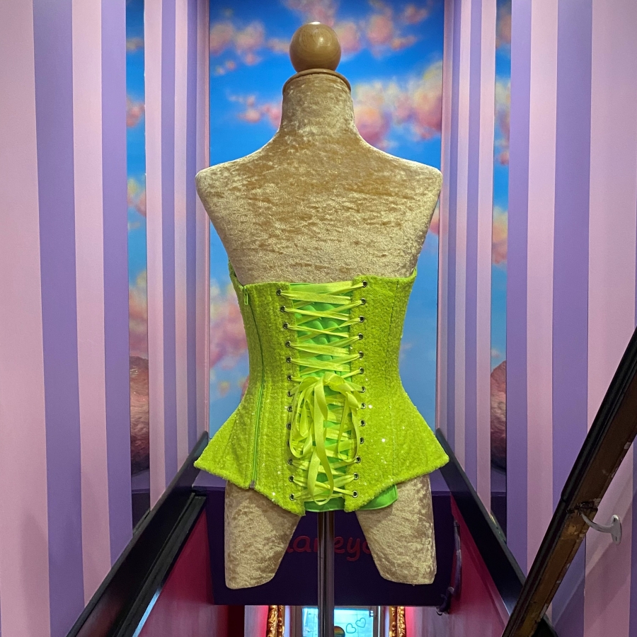 Neon Green Candy Sequin Corset