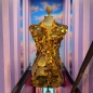 Gold on Gold Coin Sequin Zip Front Dress Gold on Gold Coin Sequin Zip Front Dress