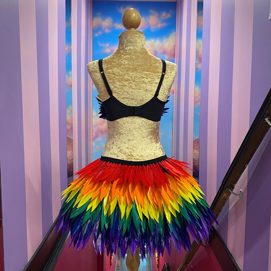 Rainbow Pride Feather Bra