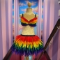 Rainbow Pride Deluxe Feather Skirt