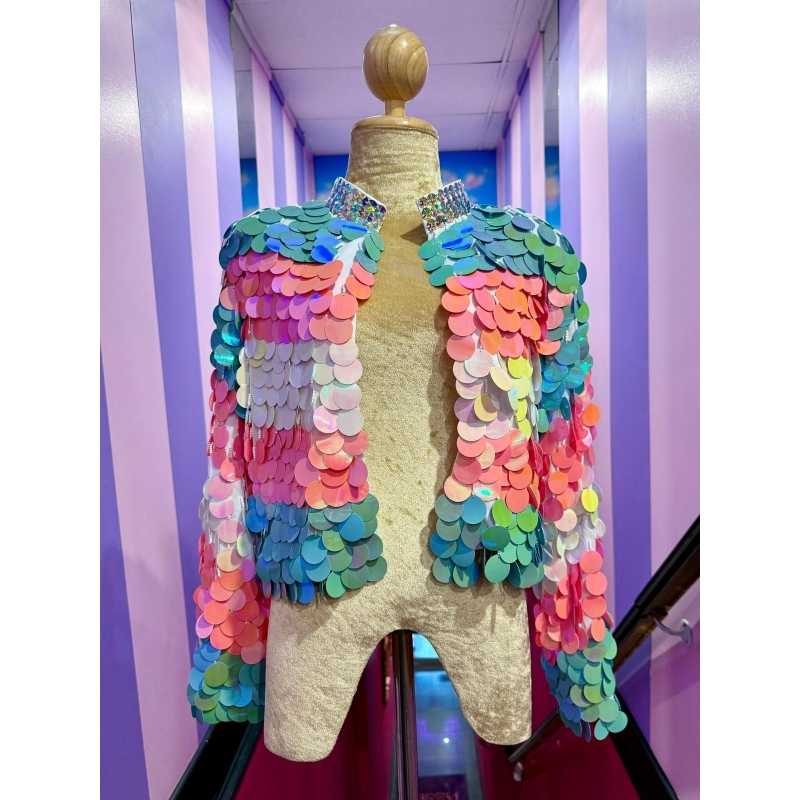 Ombre Coin Sequin Bolero Jacket Ombre Coin Sequin Bolero Jacket
