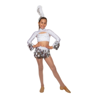 White "Shake Your Groove Thing" Child Jazz/Tap Costume