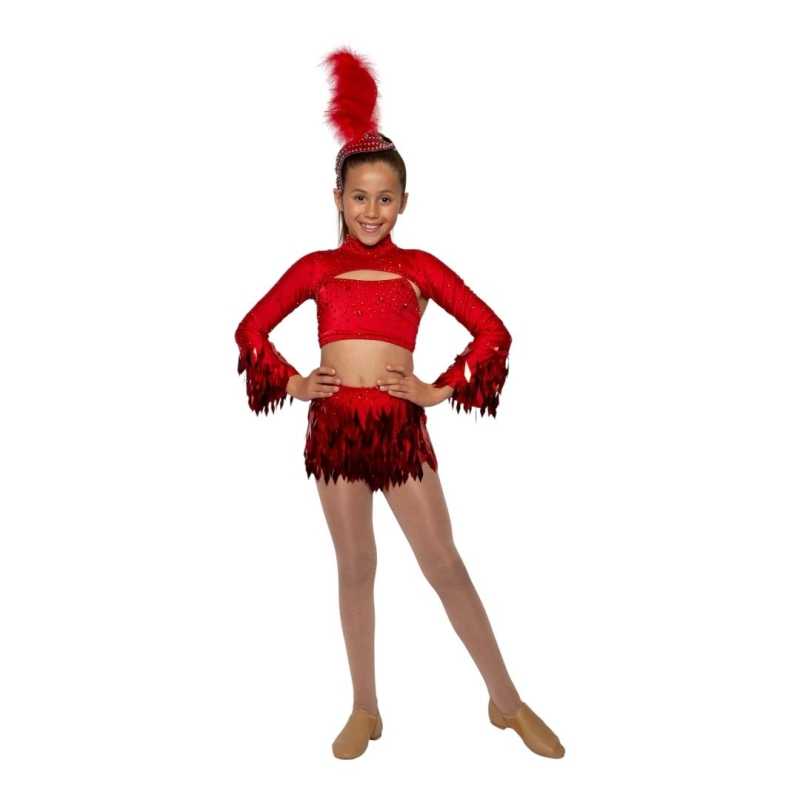 Red "Shake Your Groove Thing" Child Jazz/Tap Costume Red "Shake Your Groove Thing" Child Jazz/Tap Costume