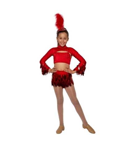 Red "Shake Your Groove Thing" Child Jazz/Tap Costume