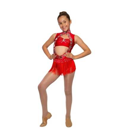 Red-Silver "suzie Sparkle" Child Jazz/Tap Costume