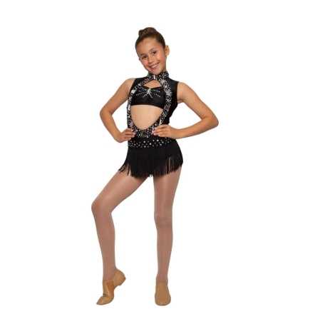 Black-Silver "suzie Sparkle" Child Jazz / Tap Costume