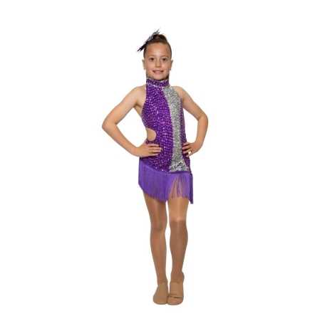 Dark Purple "Ally" Child Jazz/Tap Dance Costume