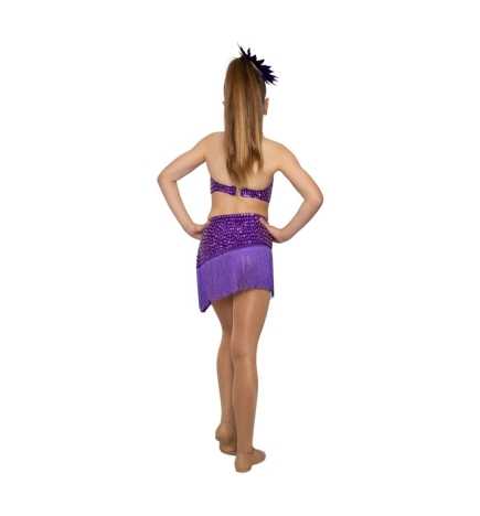 Dark Purple-Silver "Ally" Child Jazz/Tap Dance Costume