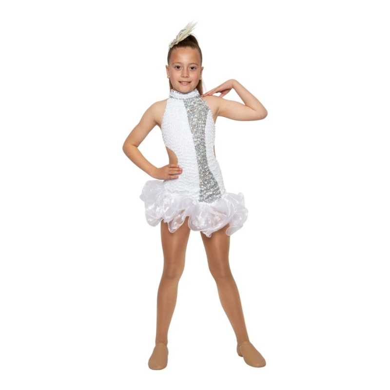 White-Silver "I Go To Rio" Child Jazz/Tap Dance Costume White-Silver "I Go To Rio" Child Jazz/Tap Dance Costume