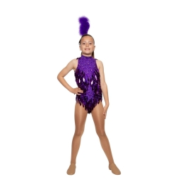 Purple "Cha Cha" Child Jazz/Tap Dance Costume