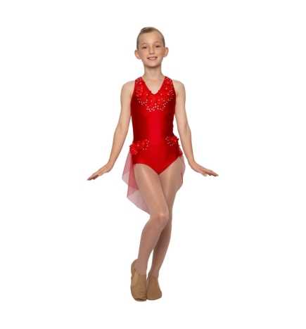Red "Josephine" Child Lyrical/Contemporary Dance Costume