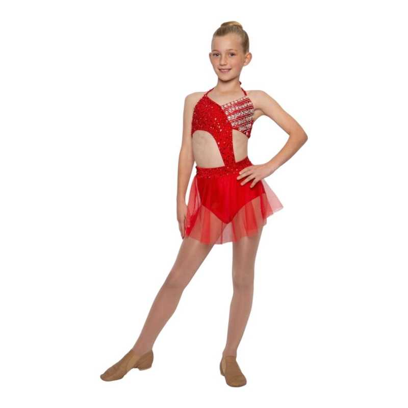 Red "Charlotte" Child Lyrical/Contemporary Dance Costume